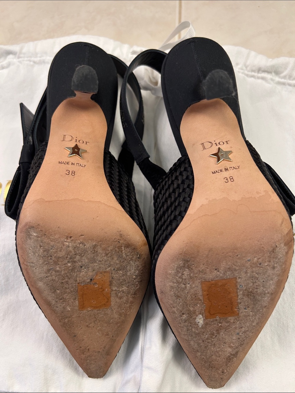 Christian Dior J'Adior Slingback Pumps with Embellished Logo Strap - Picture 6 of 8
